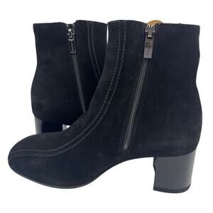 La Canadienne Jewel Ankle Boot 7" Women 5M Black Suede Zipper Waterproof Square